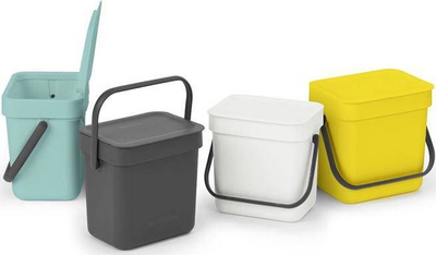 Kosh plehrash Brabantia Sort &amp; Go 3L, për ndarje mbetjesh, gri