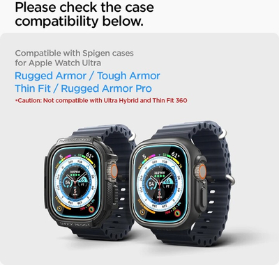 Заштитно стакло Spigen EZ Fit за Apple Watch Ultra 49мм, 2 парч.