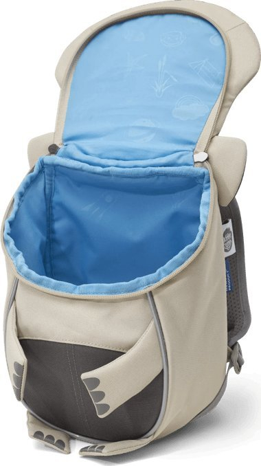 Çantë shpine fëmijësh Affenzahn RHINO, ergonomike, me figurë rinoceronti, gri