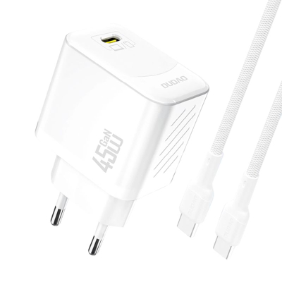 Karikues muri Dudao A28CEU, 45W GaN, USB‑C, i bardhë