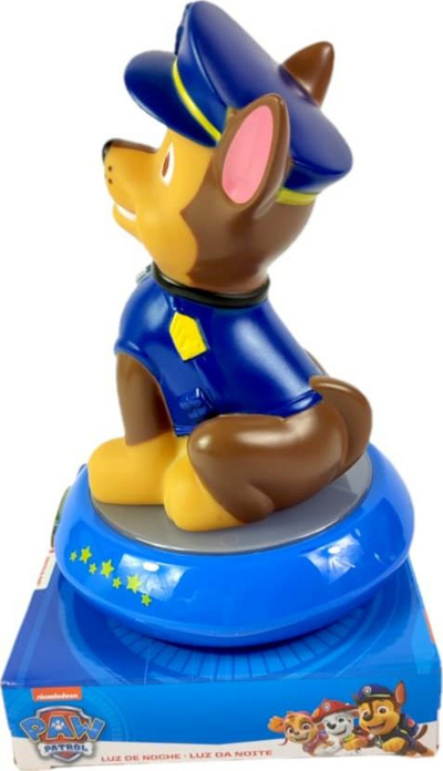 Lampë nate Paw Patrol Chase 3D, figurë dekorative, dritë e ngrohtë, blu