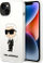 Kapak telefoni Karl Lagerfeld Liquid Silicone për iPhone 14, silikon, i bardhë