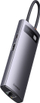 HUB USB-C Baseus 6 në 1, HDMI, RJ45, gri metalik