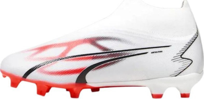 Këpucë futbolli Puma Ultra Match+ LL FG/AG, pa lidhëse, për burra, të bardha