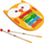 Дрвен ксилофон за деца Scratch Owl Lou 276181830, 5 звуци, шарен