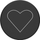 Mbajtëse telefoni PopSockets PopGrip White Heart Black, rrëshqitëse, me pjesën e sipërme që ndërrohet, e zezë