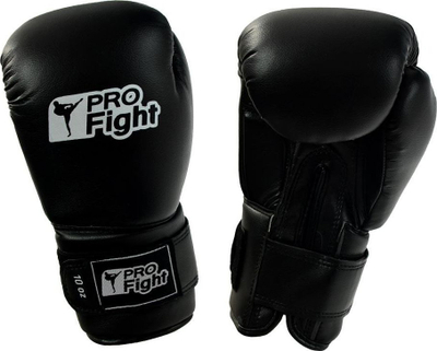 Doreza boksi Profight Dragon, lëkurë natyrale, 10 oz, të zeza