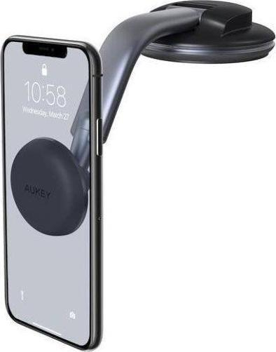 Mbajtëse magnetike për makinë Aukey HD-C49, krah i rregullueshëm, kapje me vakum, gri