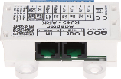 Konvertues RJ45 ACO CDNV RJ45, 15V DC, i gjelbër