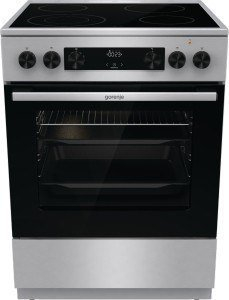 Shporet elektrik Gorenje GECS6C70XC, furrë 71L multifunksionale, pllaka vitrokeramike, inox argjendtë
