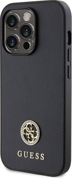 Mbulesë telefoni Guess GUHCP13XPS4DGPK për iPhone 13 Pro Max, hardcase, me gurë, e zezë