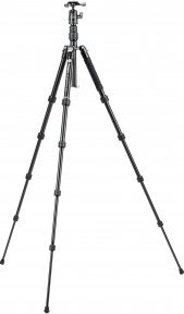 Tripod për kamerë Fotopro 58, alumin, kokë sferike, 8 kg, i zi