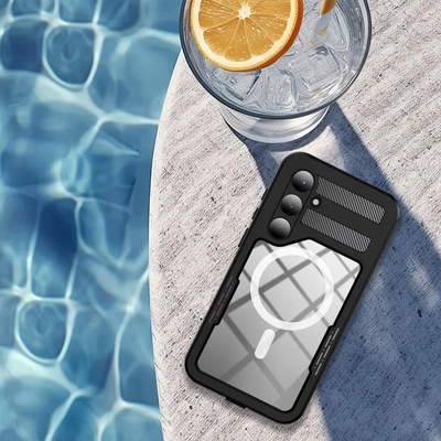 Kuti mbrojtëse IP68 për Samsung Galaxy S24 Ultra, 360°, me rrip, e zezë