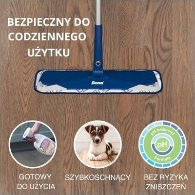 Средство за чистење Bona Pet за дрвени подови, 2.5L, рефил