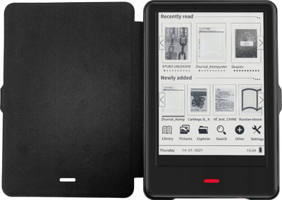 Kapak Bemi Cognita Touch, me magnet, për lexues ebook, i zi