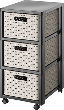 Raft plastik Rotho Country Shelf, 3 kate, 87L, bezhë
