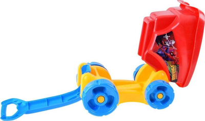 Set lodrash rëre Spiderman ZA3117, karrocë plastike, lopatë dhe grep, shumëngjyrësh