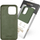 Заштитна маска RhinoTech MAGcase Origin за iPhone 15 Pro, силикон, MagSafe, зелена