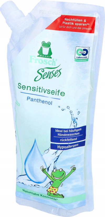 Sapun i lëngshëm Frosch Sensitive, 500 ml, pa aromë