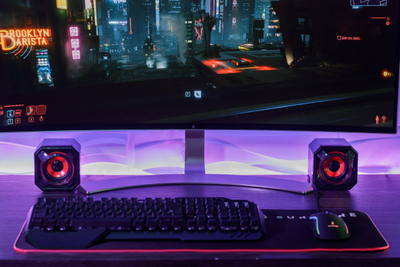 Bokse gaming SureFire Gator Eye 48820, 2.0, 5W, të kuqe