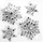 Декоративни самолепливи налепници ARPEX Silver Snowflake, снегулки, металик сребрена