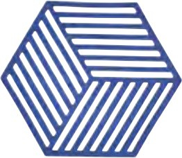 Nënvazë për enë Zone Denmark Hexagon Indigo, silikon, 16x14 cm, e kaltër