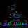 Patina inline NILS NJ19803A LED, rrota me drita, të zeza me blu
