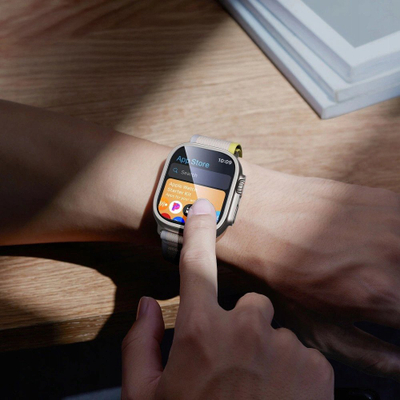 Mbrojtës ekrani ESR Armorite për Apple Watch Ultra, Ultra 2, Ultra 3, set me 2 copë, xham i fortë, gri titanium