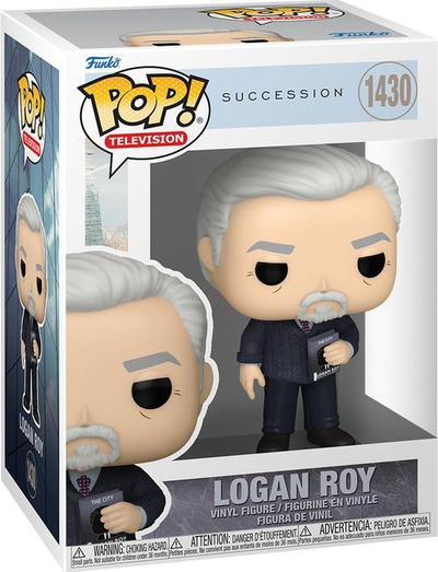 Figurë Funko Pop Succession Logan Roy 1430, vinil për koleksion, me kuti për vitrinë, shumëngjyrëshe