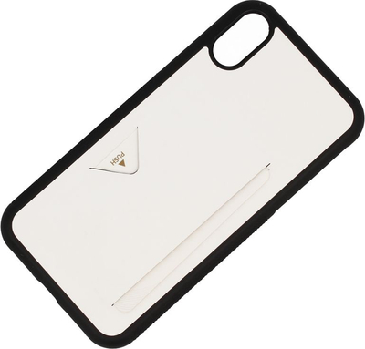 Метка за телефон Dux Ducis Pocard за iPhone XR, со џеб за картички, бела