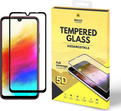 Mbrojtës ekrani Mocco Full Glue 5D Signature Edition, Xiaomi Redmi 7, xham i temperuar, i zi