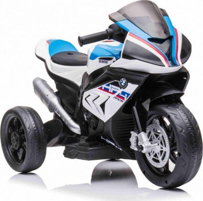 Motoçikletë elektrike për fëmijë BMW HP4, 3 rrota, LED MP3 USB, e bardhë
