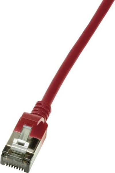 Мрежен кабел LogiLink Slim, Cat6a U/FTP, 1 m, црвен