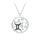 Qafore për femra Preciosa Gemini Sparkling Zodiac 6150 86, 45cm, e argjendtë