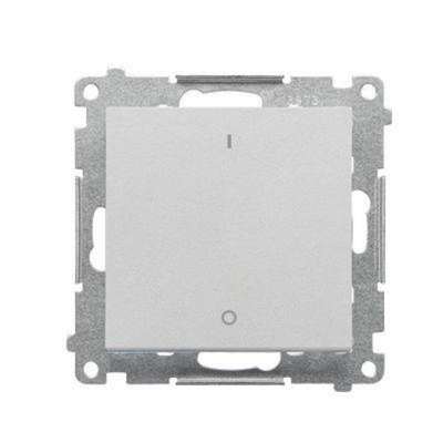 Ndërprerës dypolësh Simon 55 TW2.01/143, 10AX 250V, alumini mat