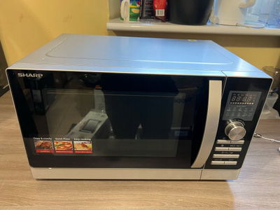 Furrë me mikrovalë Sharp R843INW, 25L, 900W, argjendtë