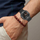 Rrip ore i mençme Tech-Protect Stainless Steel për Samsung Galaxy Watch 8 e 8 Classic, çelik inox, me hallka metalike, i zi