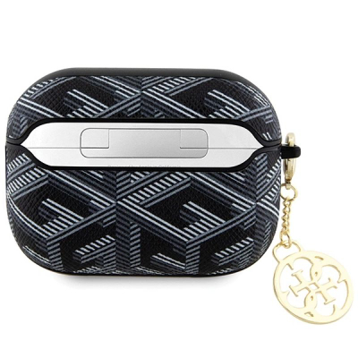 Kuti mbrojtëse Guess GCube Charm për AirPods Pro 2, me varëse, e zezë