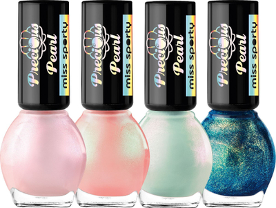 Llak thonjsh Miss Sporty Precious Pearl, 7ml, efekt perle, blu me shkëlqim