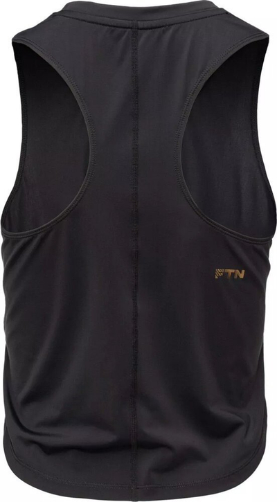 Maicë sportive pa mëngë Fitanu Fien W, material sintetik, për palestër, e zezë
