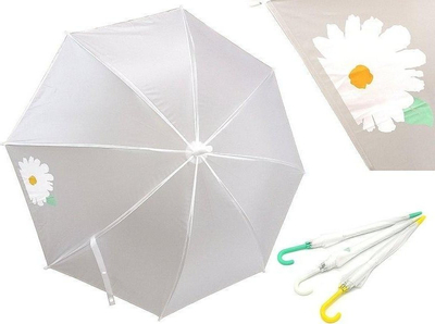 Çadër shiu Adar Umbrella Flower, palosëse, me lule, e bardhë