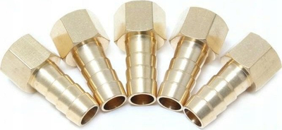 Lidhës pneumatik bronzi Forsage F1/4" BSPT, diametër 8mm, set 5 copë, ngjyrë bronzi