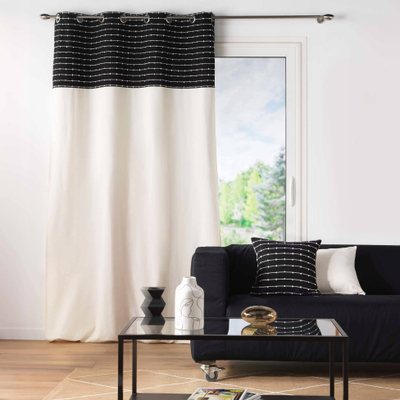 Jastëk dekorativ Cotton Eco, 45x45 cm, pambuk i ricikluar, i zi