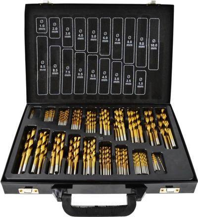 Set shpuese për metal KELTIN, 170 copë, HSS titani, 1.0-10 mm