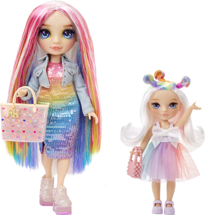 Kукла Rainbow High Littles Opal Raine, 14 cm, со чанта и еденорог