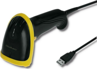 Lexues barkodesh Qoltec Wired 2D, i zi/verdhë