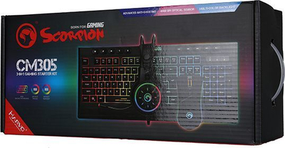 Marvo CM305 Сет за Гејминг Тастатура, Глушец и Слушалки