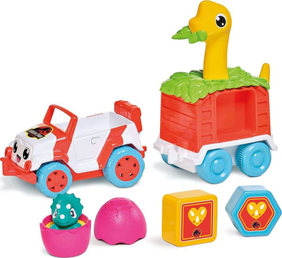 Set lodrash Tomy Jurassic World Rescue Vehicle, makinë me rimorkio dino, shumëngjyrëshe