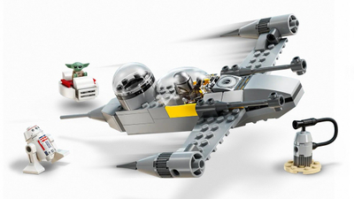Set ndërtimi LEGO Star Wars 75410 Mando and Grogu Figures N-1 Starfighter, për fëmijë 4+, shumëngjyrësh