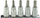 Сет бит TORX клучеви Geko, 5 парчиња, T25 T50, 3/8", CRV